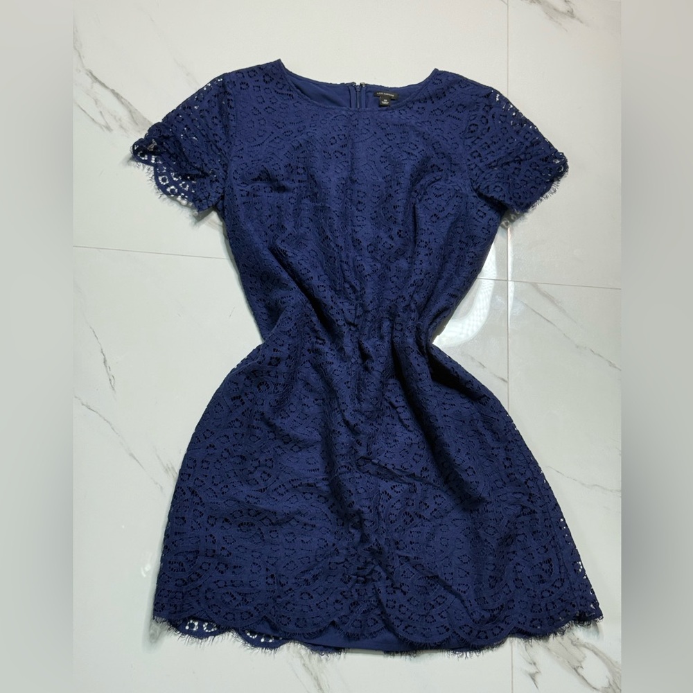 Ann Taylor Midnight Blue Lace Mini Dress